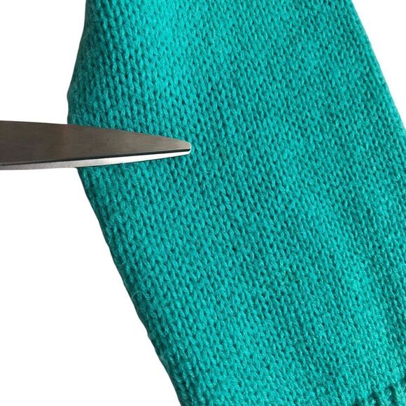 Talbots Cardigan Sweater Womens M Green Lambswool Blend V-Neck Button Up Preppy - Picture 8 of 16